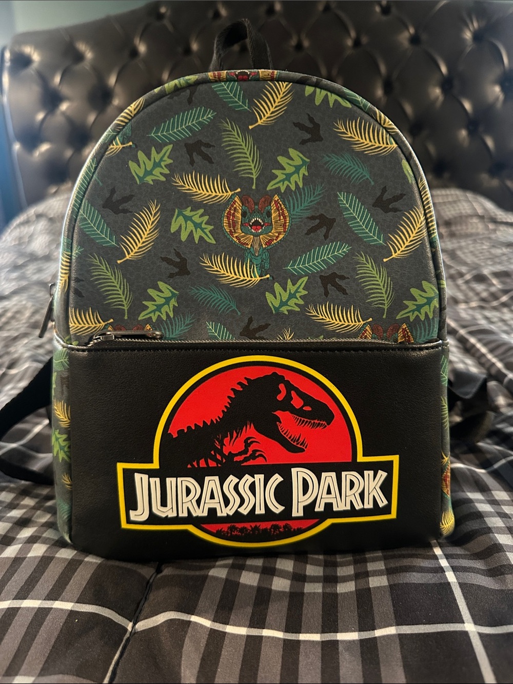Jurassic Park Black & Green Mini Backpack